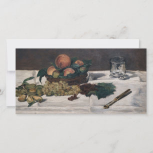 Edouard Manet - Stilleven, fruit op tafel Bedankkaart