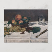 Edouard Manet - Stilleven, fruit op tafel Briefkaart (Voorkant)