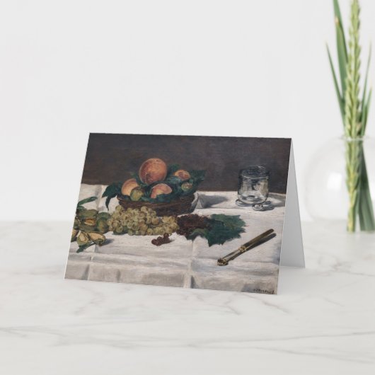 Edouard Manet - Stilleven, fruit op tafel Kaart (Voorkant)