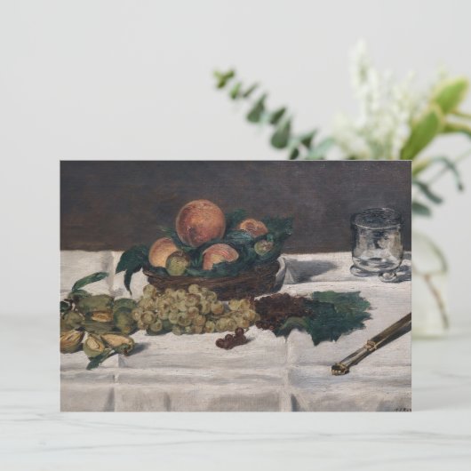 Edouard Manet - Stilleven, fruit op tafel Kaart (Staand voorkant)