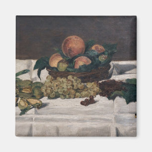 Edouard Manet - Stilleven, fruit op tafel Magneet