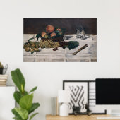 Edouard Manet - Stilleven, fruit op tafel Poster (Thuiskantoor)