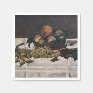 Edouard Manet - Stilleven, fruit op tafel Servet