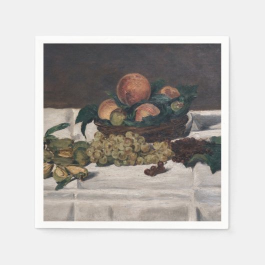 Edouard Manet - Stilleven, fruit op tafel Servet (Voorkant)