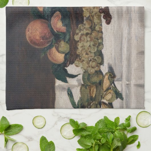 Edouard Manet - Stilleven, fruit op tafel Theedoek (Gevouwen)
