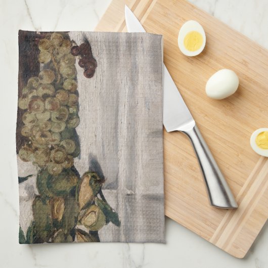 Edouard Manet - Stilleven, fruit op tafel Theedoek (Quarter Fold)