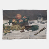 Edouard Manet - Stilleven, fruit op tafel Theedoek (Horizontaal)