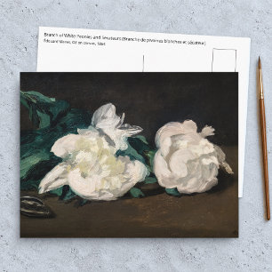 Edouard Manet - Tak bloeiende pioenrozen, snoeisch Briefkaart