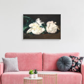 Edouard Manet - Tak van witte pioenrozen, snoeisch Canvas Afdruk (Insitu (Woonkamer))