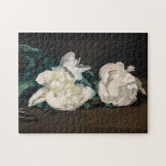 Edouard Manet - Tak van Witte Pioenrozen, Snoeisch Legpuzzel (Horizontaal)