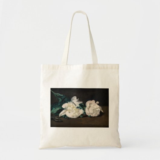 Edouard Manet - Tak van Witte Pioenrozen, Snoeisch Tote Bag (Voorkant)