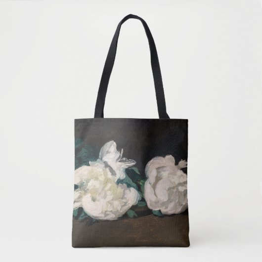 Edouard Manet - Tak van Witte Pioenrozen, Snoeisch Tote Bag (Voorkant)