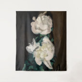 Edouard Manet - Tak van witte pioenrozen, snoeisch Wandkleed (Voorkant)
