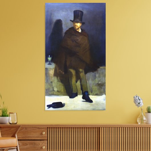 Edouard Manet the Absinthe Drinker Canvas Afdruk (Insitu (Woonkamer))
