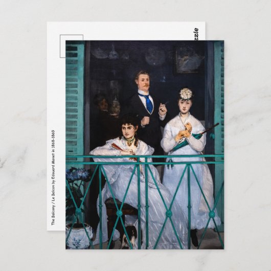 Edouard Manet - The Balcony / Le Balcon Briefkaart (Voorkant / Achterkant)