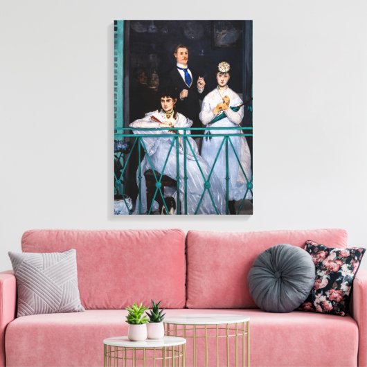 Edouard Manet - The Balcony / Le Balcon Canvas Afdruk (Insitu (Woonkamer))