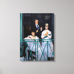 Edouard Manet - The Balcony / Le Balcon Canvas Afdruk