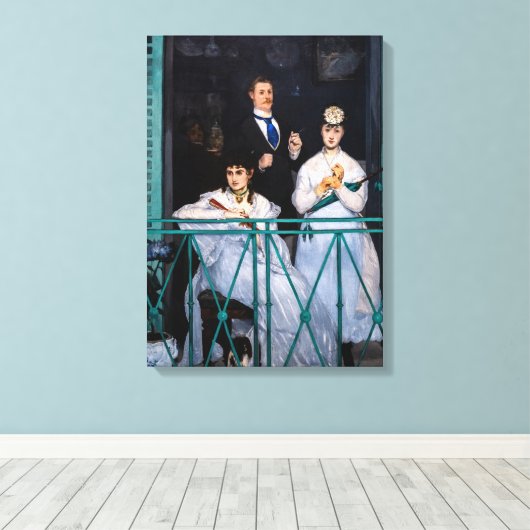 Edouard Manet - The Balcony / Le Balcon Canvas Afdruk (Insitu (Houten vloer))
