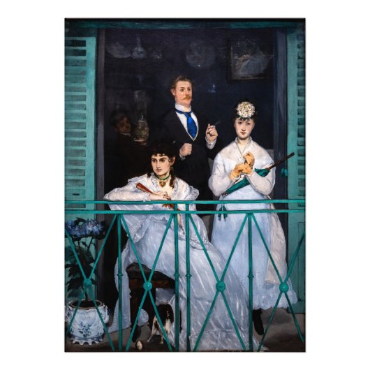 Edouard Manet - The Balcony / Le Balcon Foto Afdruk (Voorkant)