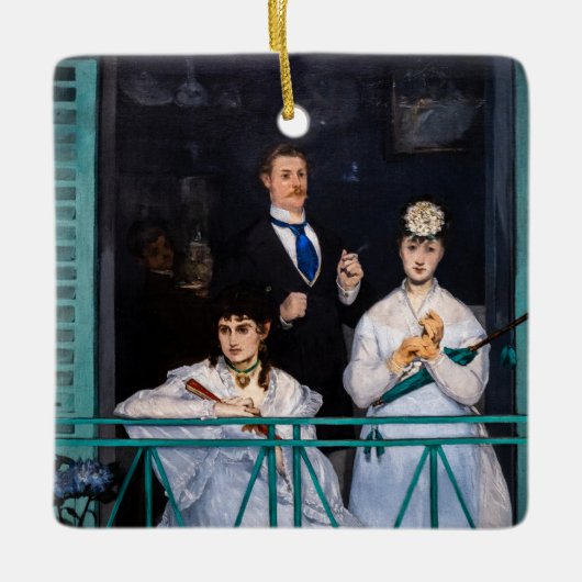 Edouard Manet - The Balcony / Le Balcon Keramisch Ornament (Voorkant)