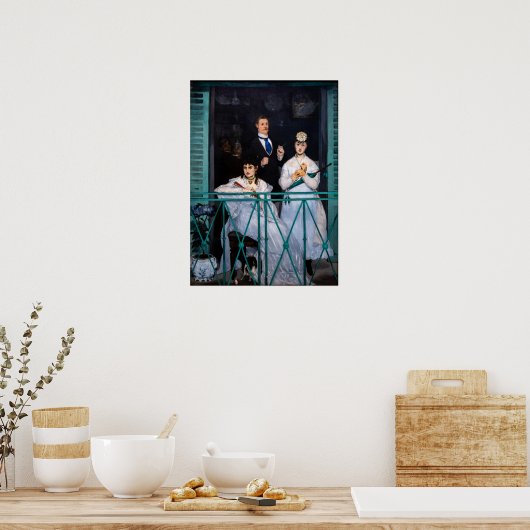 Edouard Manet - The Balcony / Le Balcon Poster (Keuken)