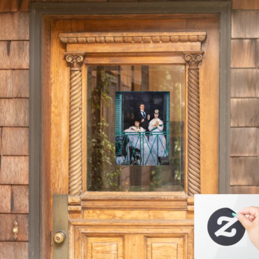 Edouard Manet - The Balcony / Le Balcon Raamsticker (Huis Deur)