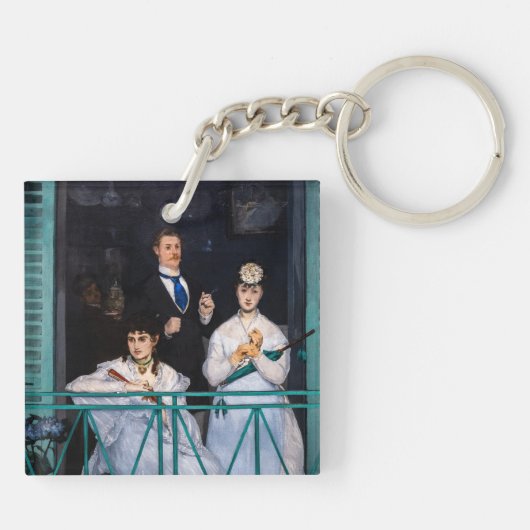 Edouard Manet - The Balcony / Le Balcon Sleutelhanger (Achterkant)