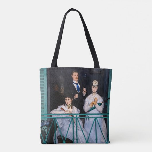 Edouard Manet - The Balcony / Le Balcon Tote Bag (Achterkant)