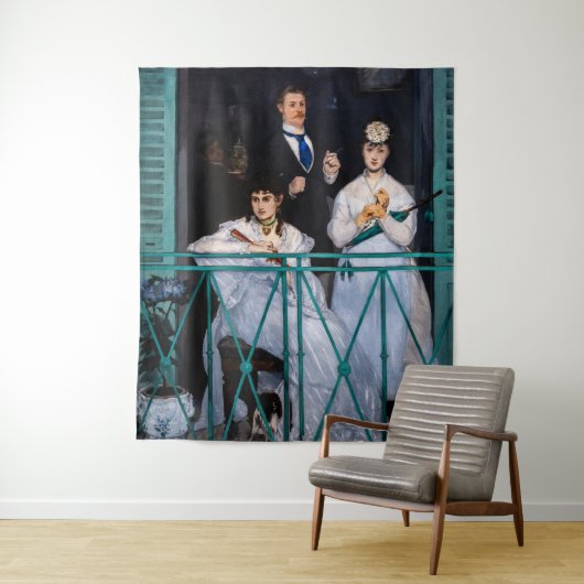 Edouard Manet - The Balcony / Le Balcon Wandkleed (In situ)