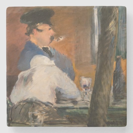 Edouard Manet - The Bar, Le Bouchon Stenen Onderzetter (Voorkant)
