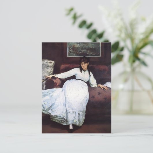 Edouard Manet-The Rest, portret van Berthe Morisot Briefkaart (Staand voorkant)