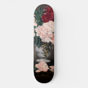 Edouard Manet - Vaas met Pioenrozen op een Klein V Persoonlijk Skateboard