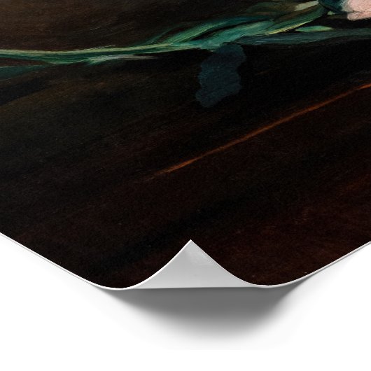 Edouard Manet - Vaas met Pioenrozen op een Klein V Poster (Hoek)