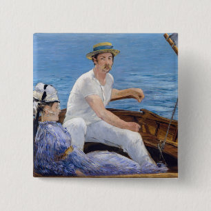 Edouard Manet - Varen Vierkante Button 5,1 Cm