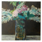 Edouard Manet Vase of White Lilacs and Rozen Tegeltje (Voorkant)