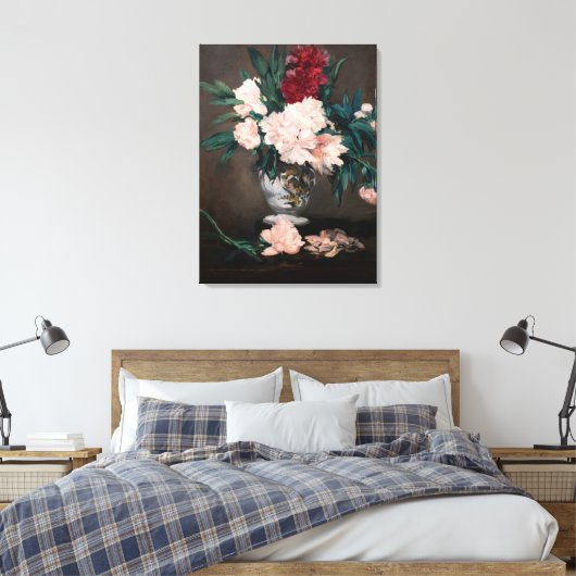Edouard Manet - Vase van pinda's op kleine voetjes Canvas Afdruk (Insitu (Slaapkamer))