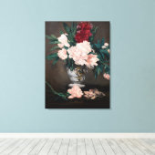 Edouard Manet - Vase van pinda's op kleine voetjes Canvas Afdruk (Insitu (Houten vloer))