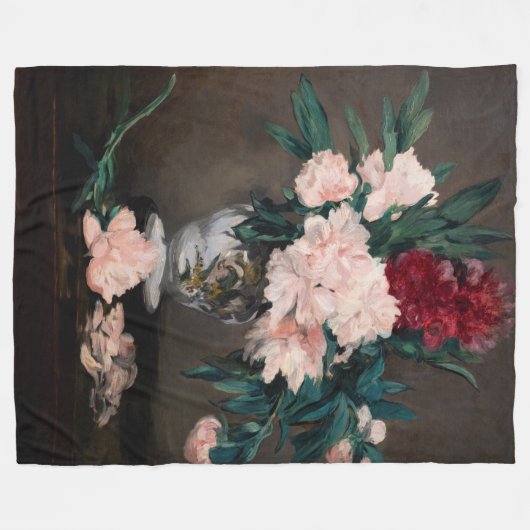 Edouard Manet - Vase van pinda's op kleine voetjes Fleece Deken (Voorkant (Horizontaal))