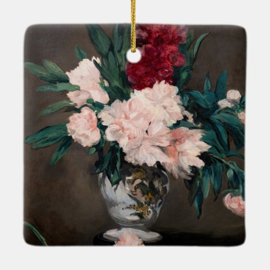 Edouard Manet - Vase van pinda's op kleine voetjes Keramisch Ornament (Achterkant)