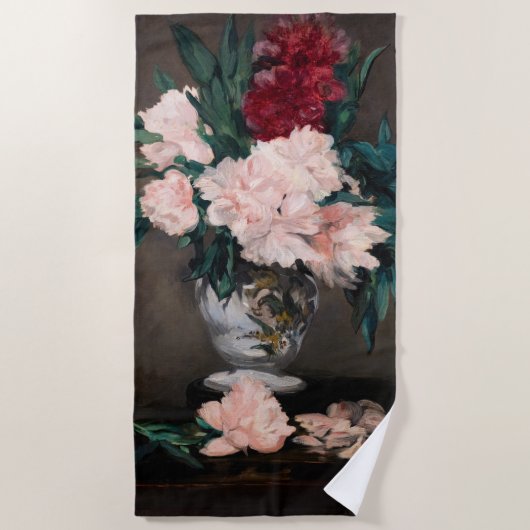 Edouard Manet - Vase van pinda's op kleine voetjes Strandlaken (Voorkant)