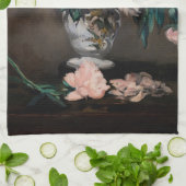 Edouard Manet - Vase van pinda's op kleine voetjes Theedoek (Gevouwen)