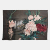 Edouard Manet - Vase van pinda's op kleine voetjes Theedoek (Horizontaal)