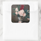 Edouard Manet - Vase van pinda's op kleine voetjes Vierkante Sticker (Tas)