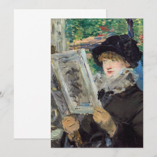 Edouard Manet - Vrouw lezen Bedankkaart (Voorkant / Achterkant)