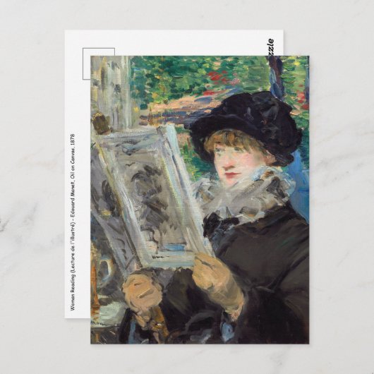 Edouard Manet - Vrouw lezen Briefkaart (Voorkant / Achterkant)