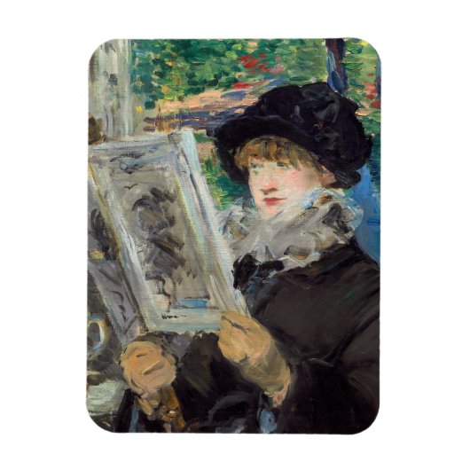 Edouard Manet - Vrouw lezen Magneet (Verticaal)