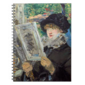 Edouard Manet - Vrouw lezen Notitieboek (Voorkant)