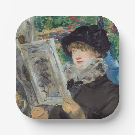 Edouard Manet - Vrouw lezen Papieren Bordje (Voorkant)