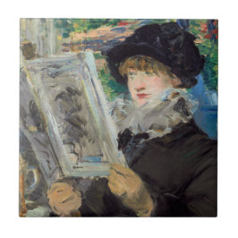 Edouard Manet - Vrouw lezen Tegeltje