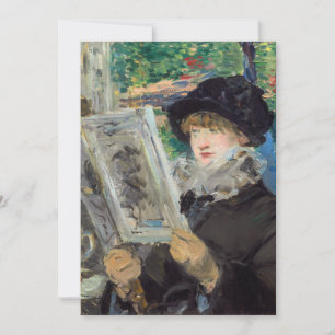 Edouard Manet - Vrouw lezend Bedankkaart